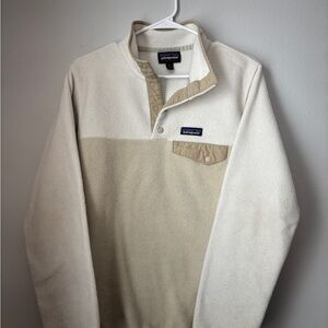 Patagonia Cream and Tan Teddy Jacket